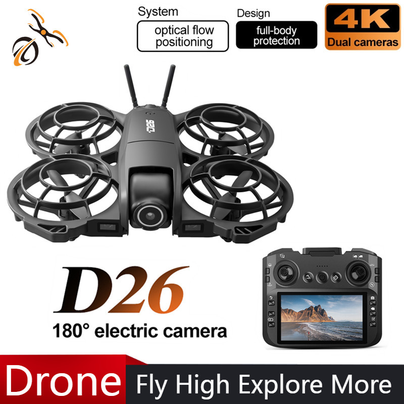 Drone Gimbal Brushless - Drone D26 4K Aéreo HD 180
