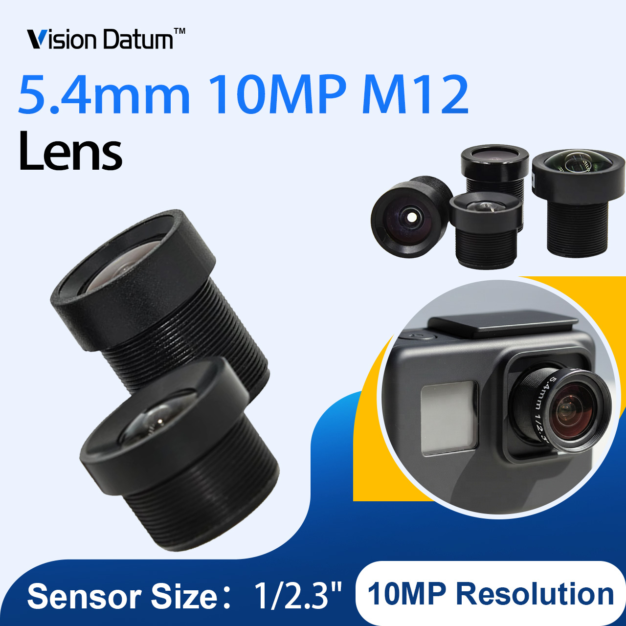 Lente M12 de 5.4mm 10MP f/2.5  - Drone Gimbal For Gopro avaliação e preço