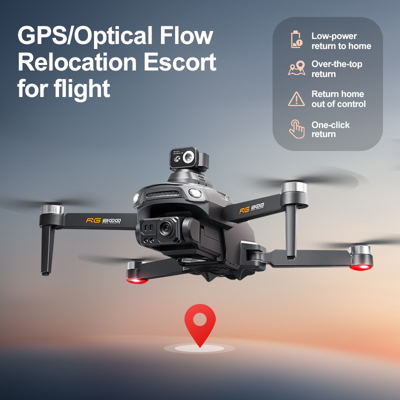 Novo drone rg800 max 1080p câm - Drone Gimbal Brushless avaliação e preço